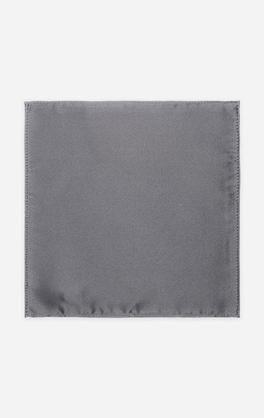 Graphite Silk Pocket Square